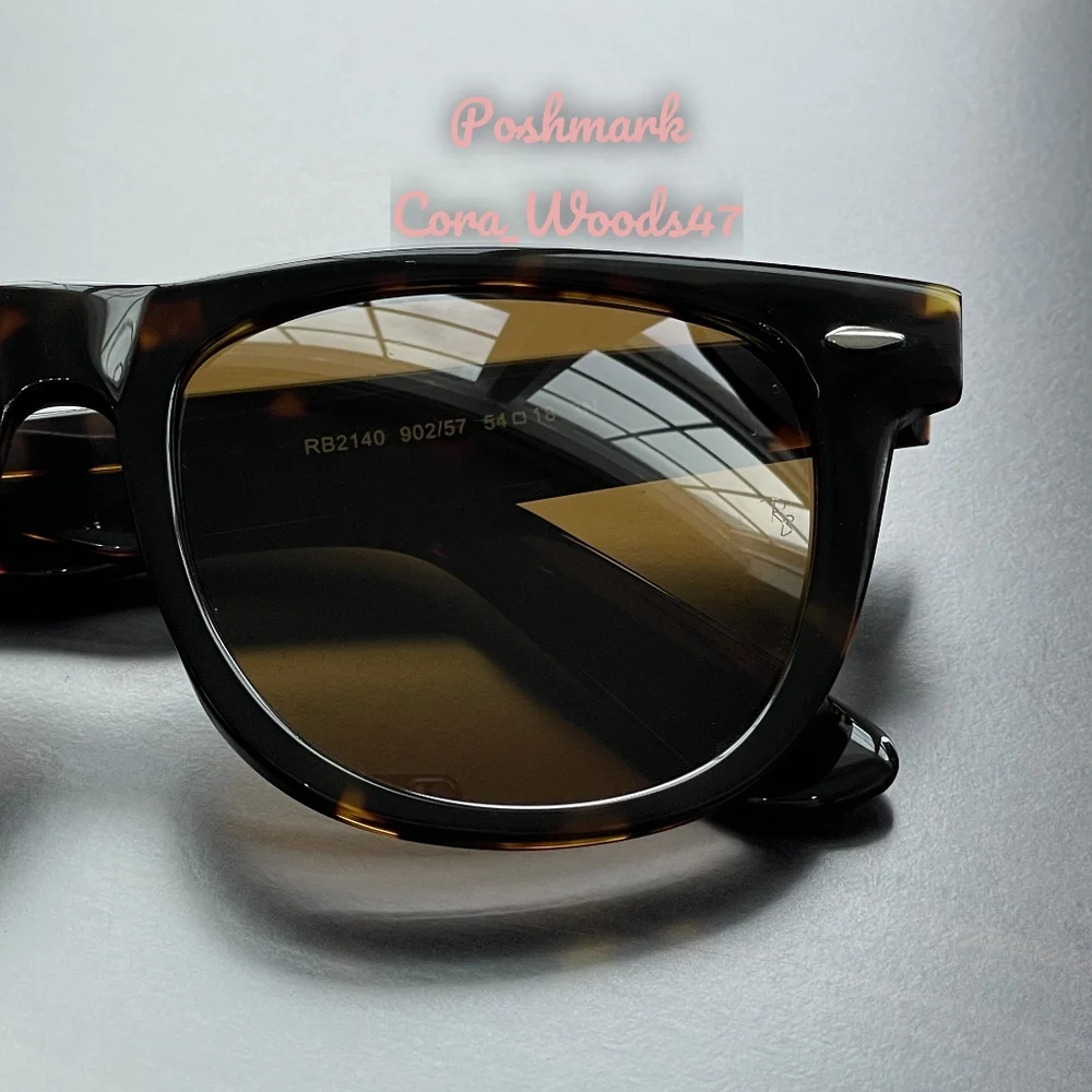 Ray Ban Wayfarer Tortoise Brown RB2140 Unisex 50 / 54 New - Picture 6 of 16